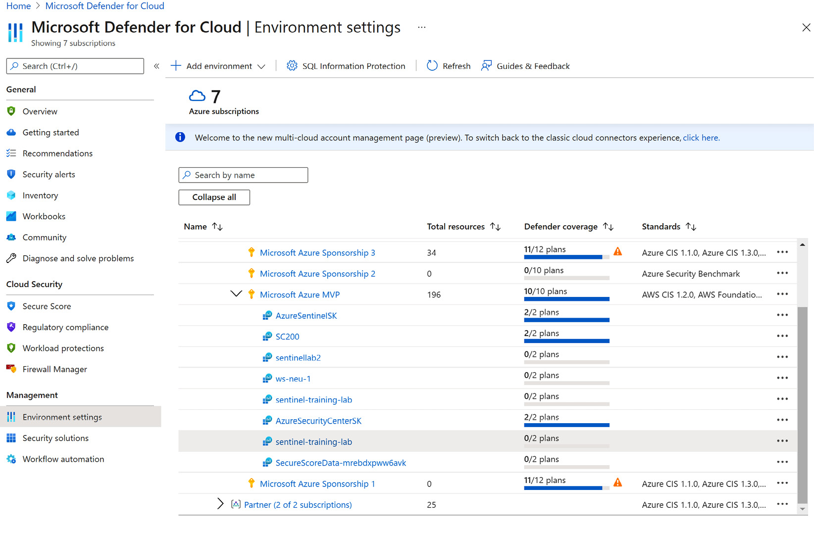 Figure 1.7 – Microsoft Defender for Cloud Getting started page – Selecting a Log Analytics Workspace

