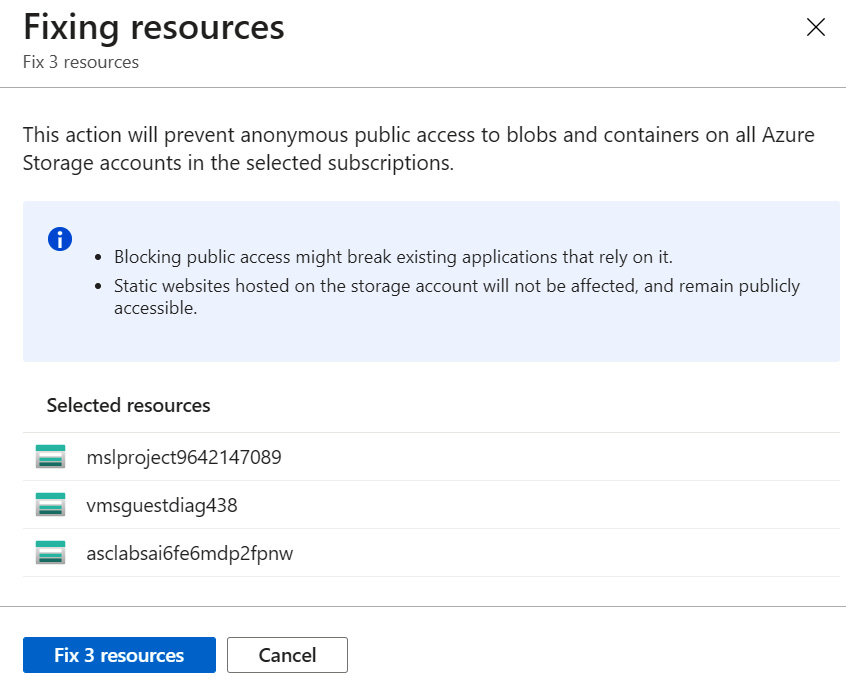 Figure 4.33 – Fixing resources
