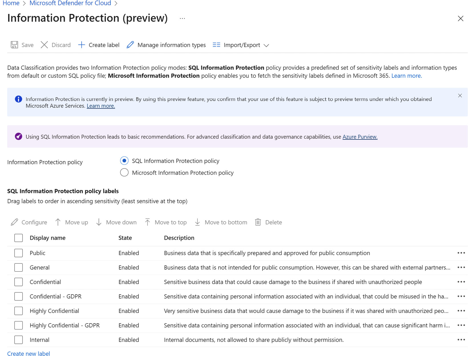 Figure 9.1 – Information Protection