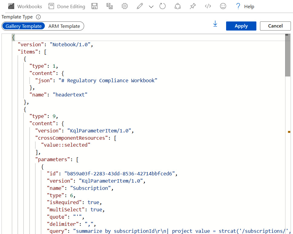 Figure 10.11 – Workbook gallery template code
