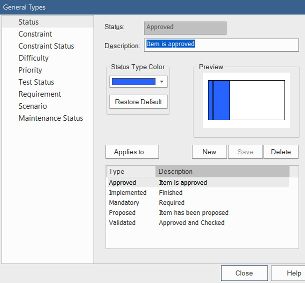 Figure 10.5 – The element status value configuration
