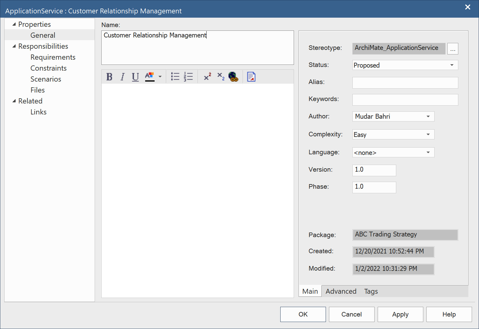 Figure 9.12 – Setting the version of an element
