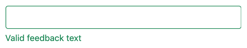 Figure 4.24 – Valid text input with the validation icons option disabled (changed)
