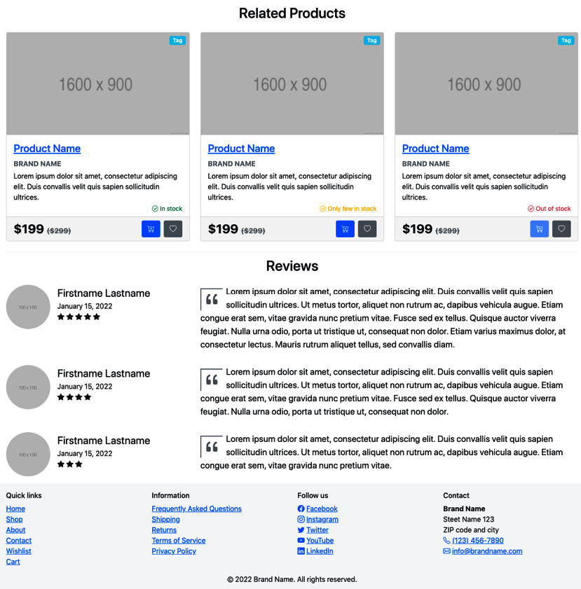 Figure 7.15 – Product page on a desktop device
