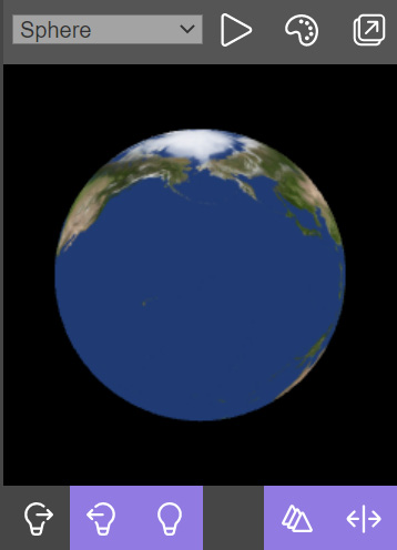Figure 11.7 – The Render preview of the Planet Earth material after adding baseTexture and sampling it for FragmentOutput