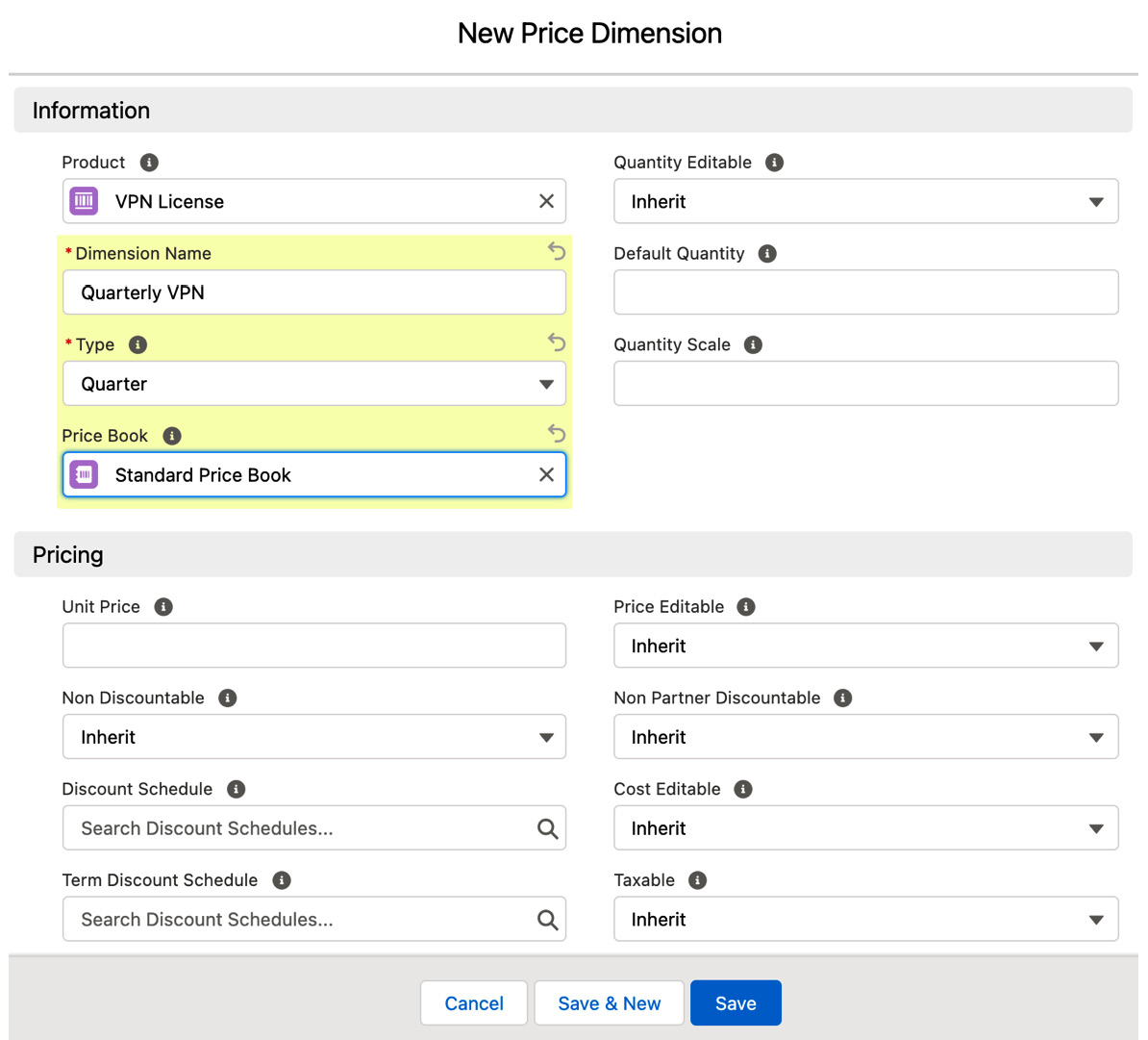 Figure 4.11 – New Price Dimension
