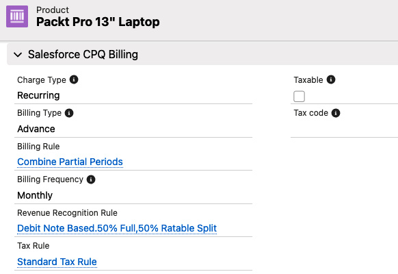 Figure 10.1 – Product billing data
