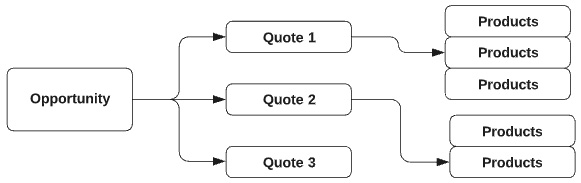 Figure 2.2 – Opportunity-Quote-Product
