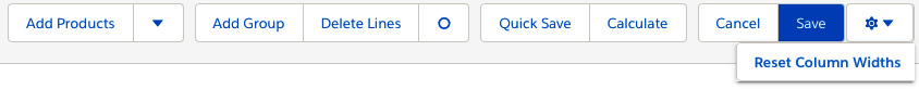 Figure 2.15 – QLE Reset Column Widths
