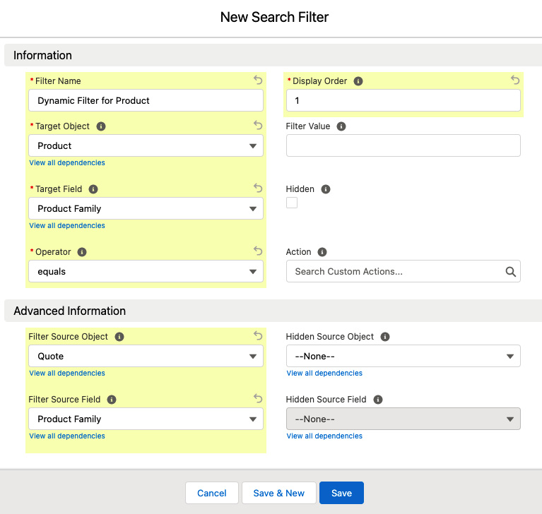 Figure 3.5 – Dynamic search filter
