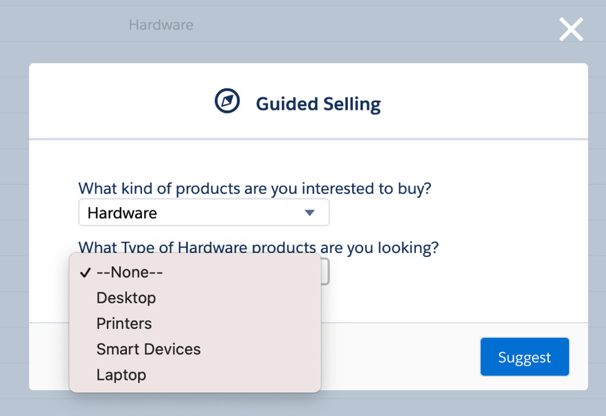 Figure 6.8 – Guided Selling in QLE
