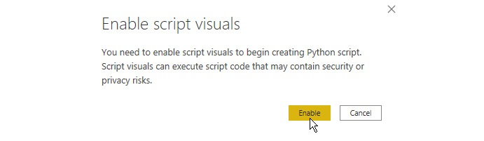 Figure 1.13 – Enable the script code execution
