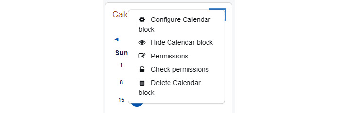 Figure 12.6 – Dropdown menu for managing a block
