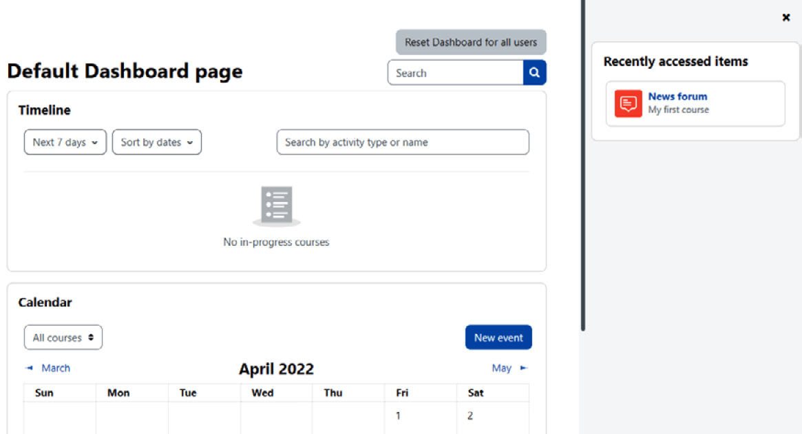 Figure 2.14 – Customizing the Default Dashboard page
