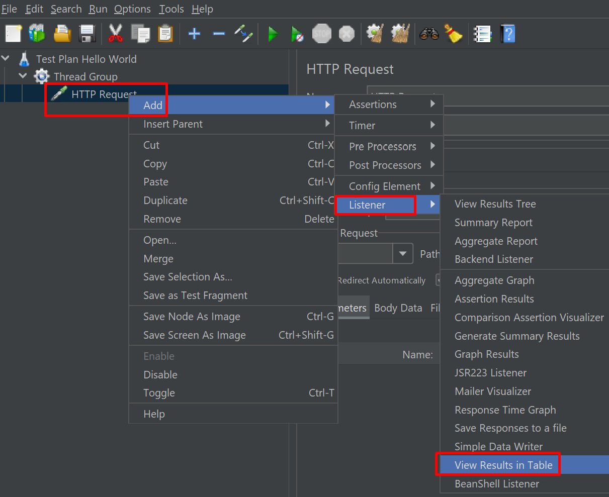 Figure 11.15 – JMeter – adding a listener
