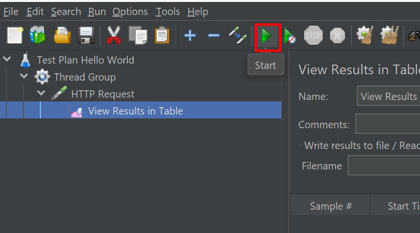 Figure 11.16 – JMeter – start the test
