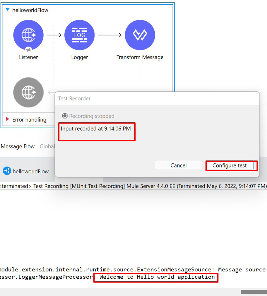 Figure 11.26 – Test Recorder – “Input recorded”
