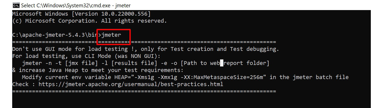 Figure 11.9 – Launching JMeter
