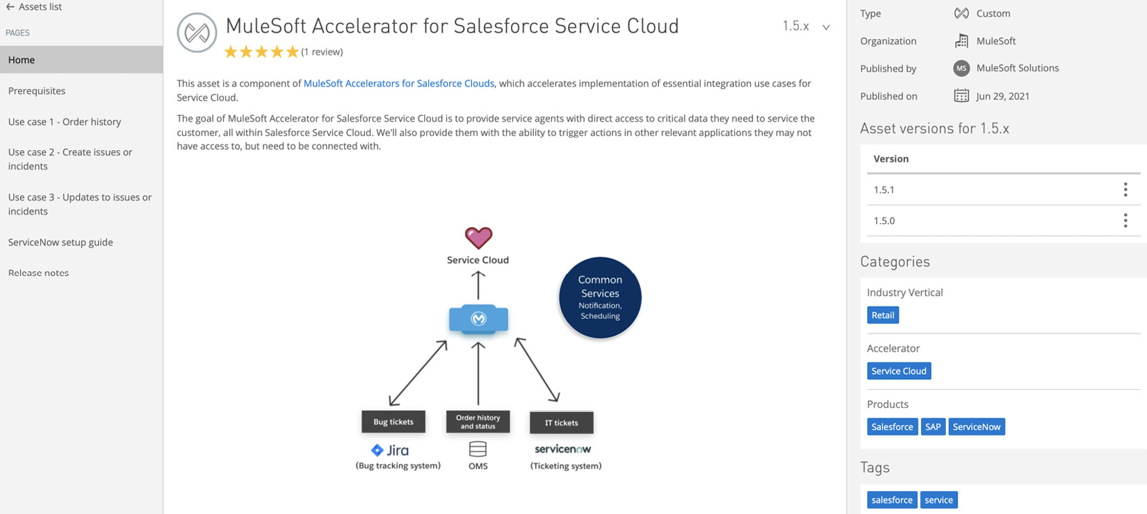 Figure 12.7 – MuleSoft Accelerator for Salesforce Service Cloud
