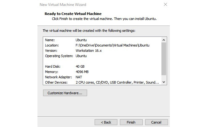 Figure 8.13: Customizing the hardware if you require
