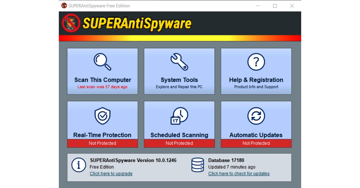 Figure 9.14 – SUPERAntiSpyware scans a computer for harmful files
