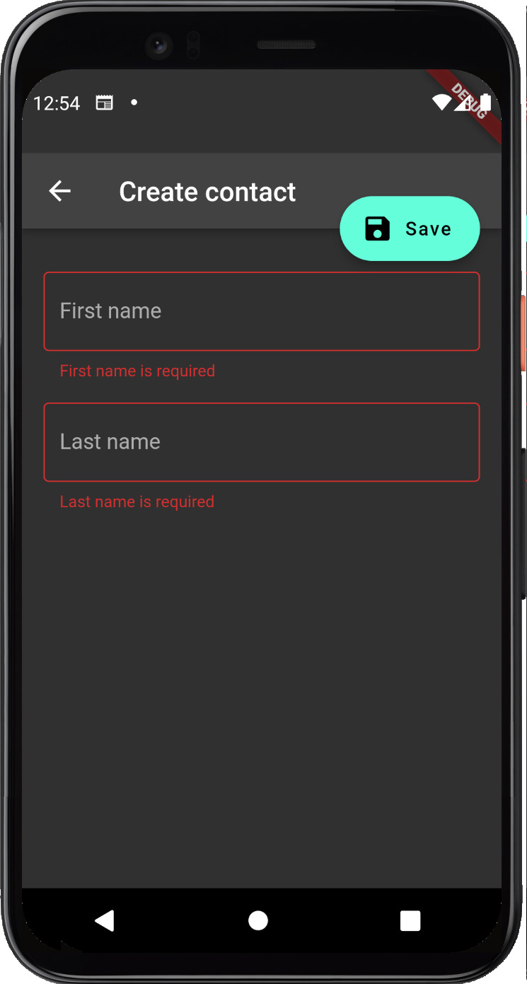 Figure 6.11 – The Form's error state as both inputs have bad values