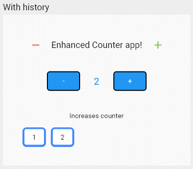 Figure 9.2 – Golden of the CounterAppBody widget, with history
