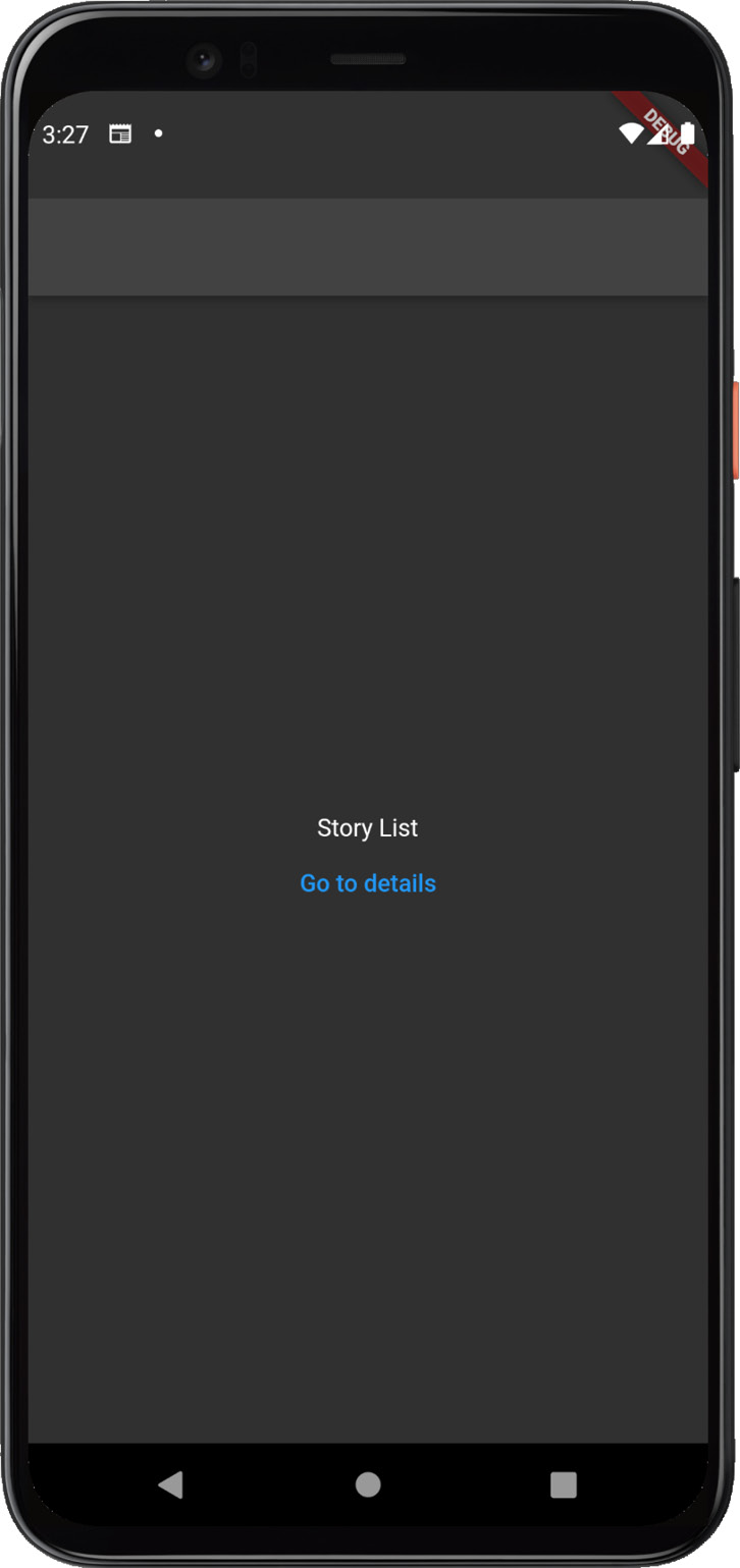 Figure 5.3 – Story list view with navigation button