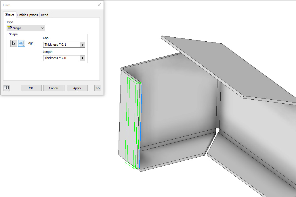 Figure 12.22: Hem to apply
