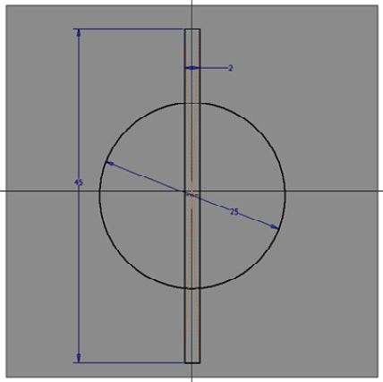 Figure 12.38: Sketch of punch tool to apply to the face
