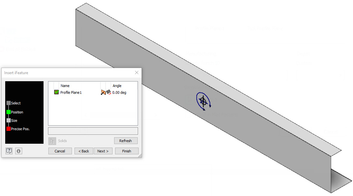 Figure 12.44: Punch tool location defined
