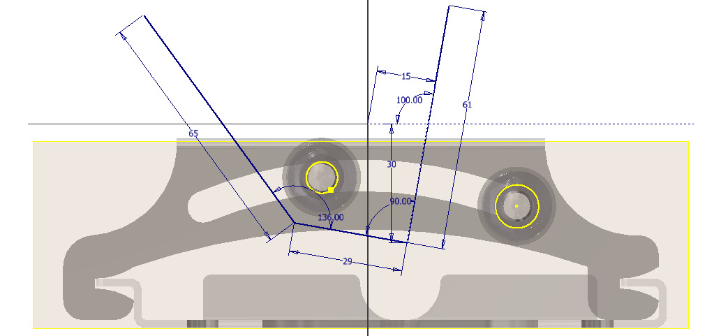 Figure 12.50: Existing geometry to project in the sketch
