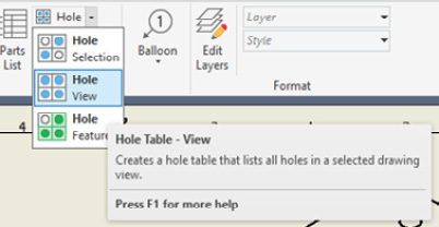 Figure 12.77: Hole View selected
