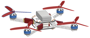 Figure 3.36: All fan.ipt instances added to DRONE.iam
