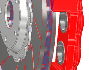 Figure 6.15: Two instances of BRAKE_PISTON defined and placed in the assembly
