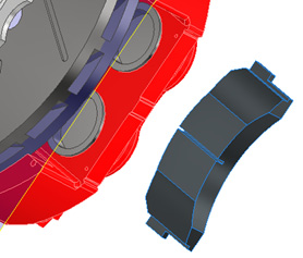 Figure 6.18: BRAKE_PAD manually moved from the assembly
