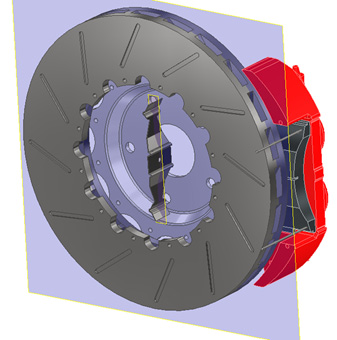 Figure 6.25: The BRAKE_PAD_RETAINER_1. YZ plane mated to WorkPlane3 of DRIVER_BRAKE_ROTOR

