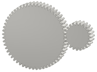 Figure 6.61: The gears rotate freely independent of one another and are not meshing correctly
