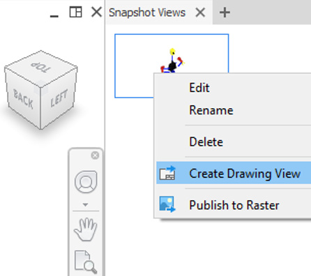 Figure 9.46: Create Drawing View from the snapshot
