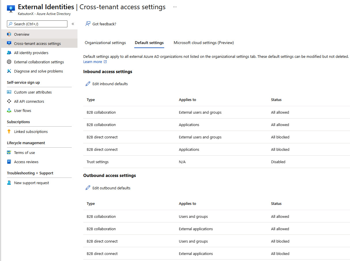 Figure 8.16 – AAD cross-tenant access settings
