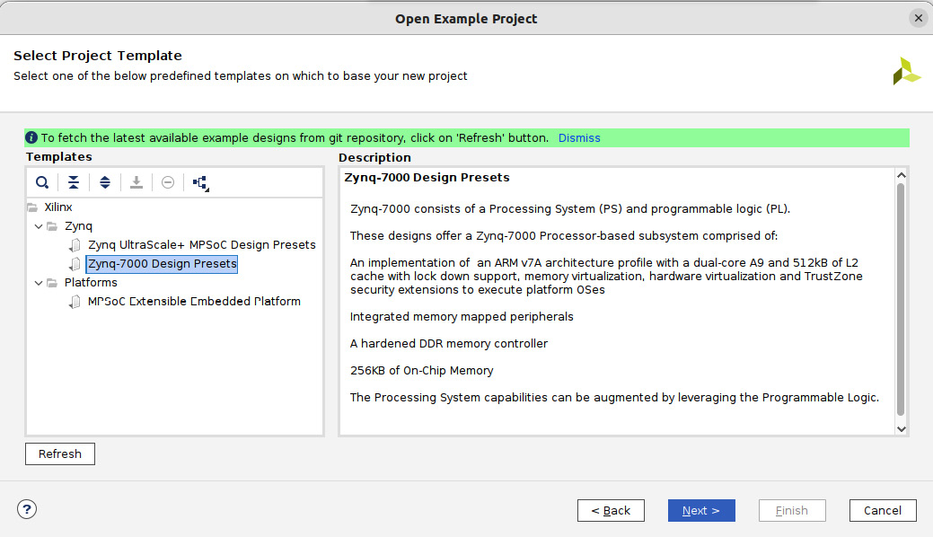 Figure 7.15 – Selecting the predefined template for the ETS SoC
