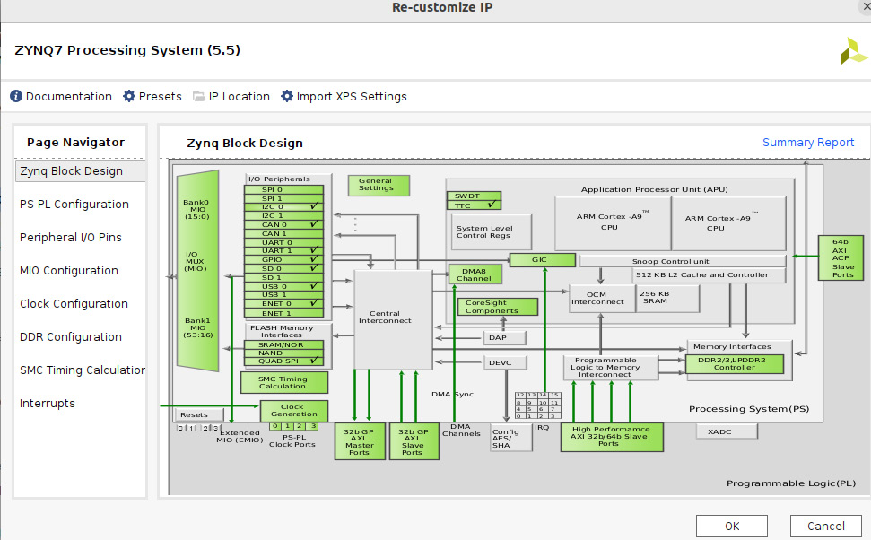 Figure 7.21 – Customizing the peripherals to use in the ETS SoC PS block
