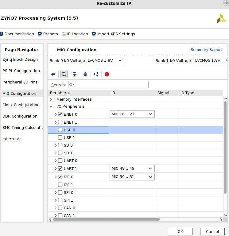 Figure 7.22 – Selecting the peripherals to use in the ETS SoC PS block
