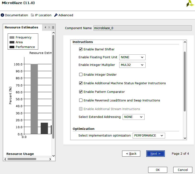 Figure 7.31 – Customizing the MicroBlaze processor for the ETS SoC (window two)
