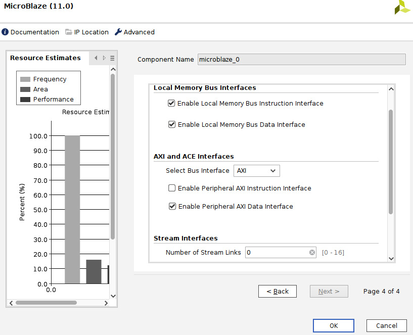 Figure 7.33 – Customizing the MicroBlaze processor for the ETS SoC (window four)
