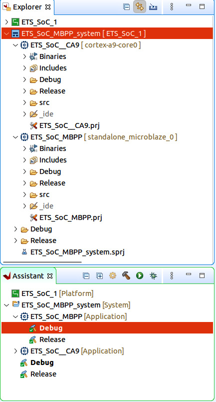 Figure 8.50 – Building all the ETS SoC software projects in the Vitis IDE
