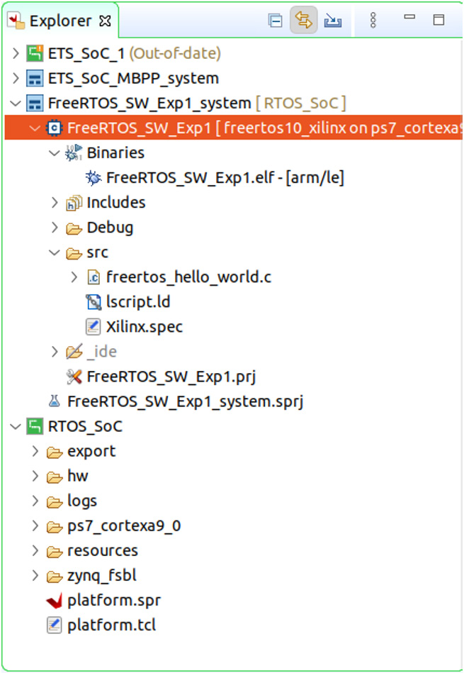 Figure 12.15 – Building the FreeRTOS project application
