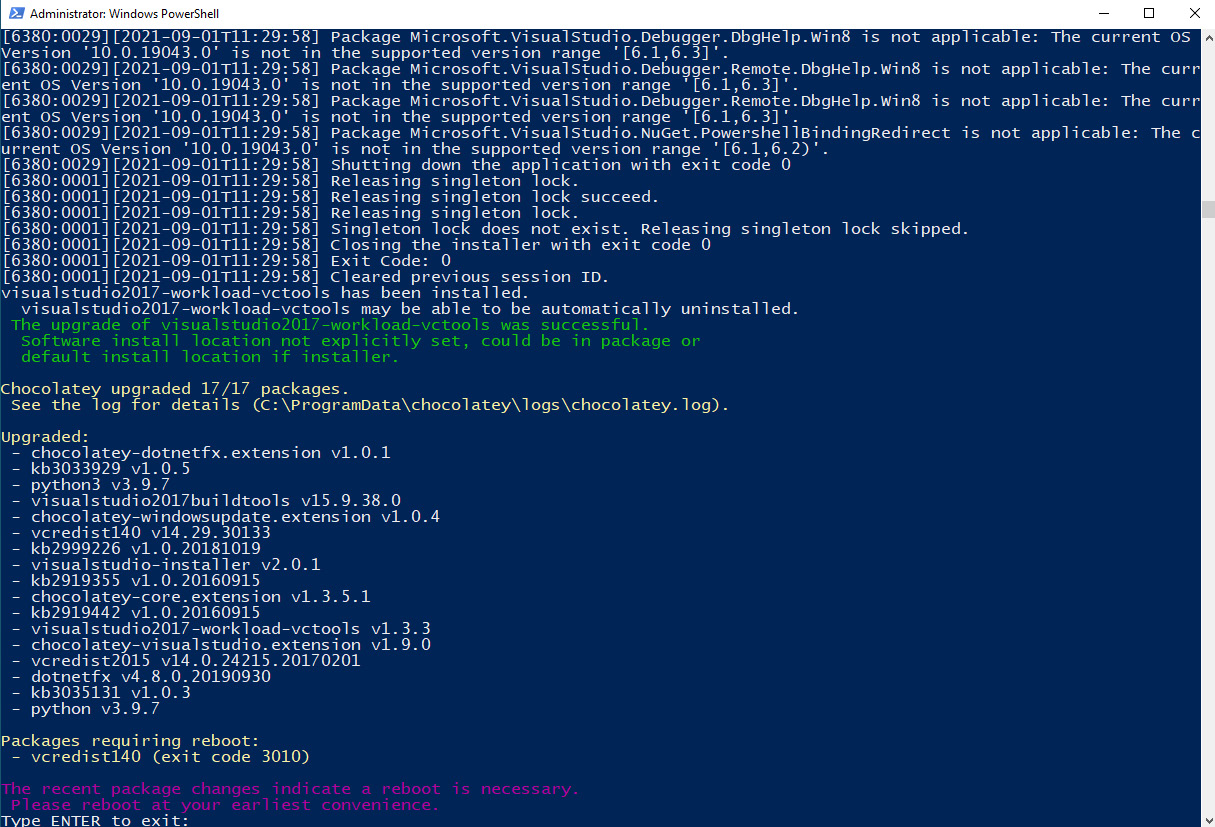 Figure 1.20 – Windows Node.js installation: additional tools
