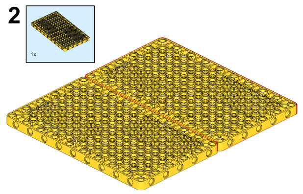Figure 2.3 – The second LEGO yellow base plate
