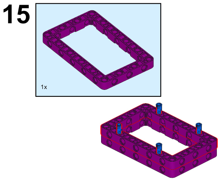 Figure 2.16 – Stack another purple 7x11 open frame
